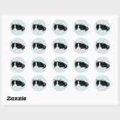 Sticker Rond Sleepy Kitty {Tuxedo} (Feuille)