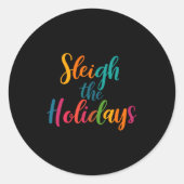 Sticker Rond Sleigh The Holidays (Devant)