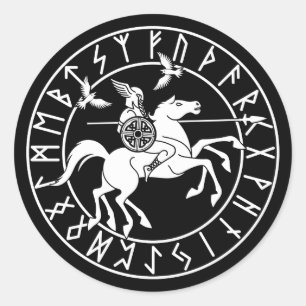 Sticker Rond Sleipnir Mythologie nordique