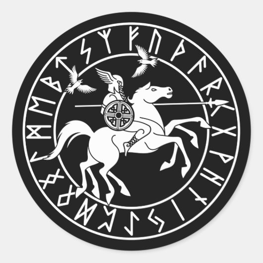 Sticker Rond Sleipnir | Mythologie nordique (Devant)