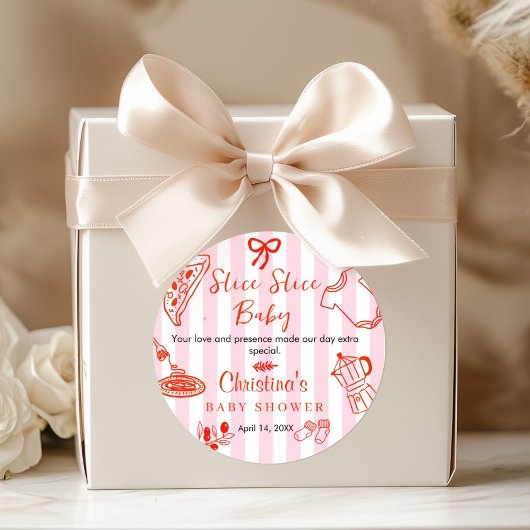 Sticker Rond Slice Slice Baby Shower Thank you