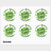 Sticker Rond Slime Party (Feuille)