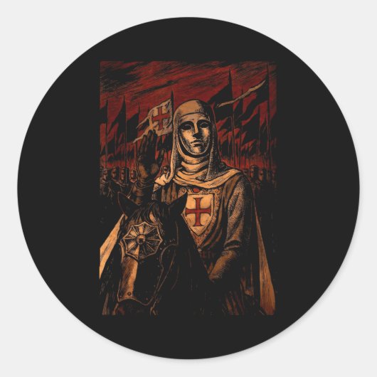 Sticker Rond Sliver Mask King Baldwin Iv Meme The Leper King Wa (Devant)