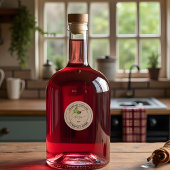 Sticker Rond Sloe Gin Kraft Couleur fait maison avec amour