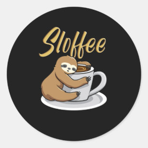 Sticker Rond Sloffee Funny Coffee Mug
