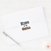 Sticker Rond Slogan Cuisine barbecue King of the Grill (Enveloppe)