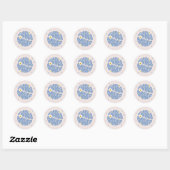 Sticker Rond Slogan d'alimentation des fleurs (Feuille)