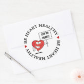 Sticker Rond Slogan de coeur personnalisable (Enveloppe)