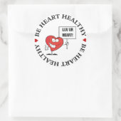 Sticker Rond Slogan de coeur personnalisable (Sac)