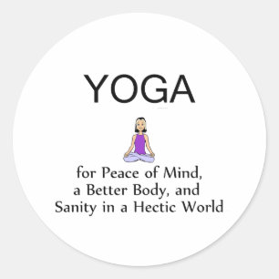Sticker Rond Slogan SUPÉRIEUR de yoga