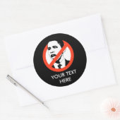 Sticker Rond SLOGANS OBAMA customisés (Enveloppe)