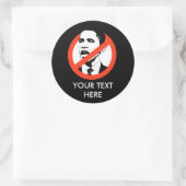 Sticker Rond SLOGANS OBAMA customisés (Sac)
