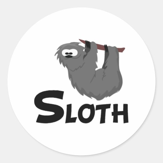 Sticker Rond Sloth (Devant)