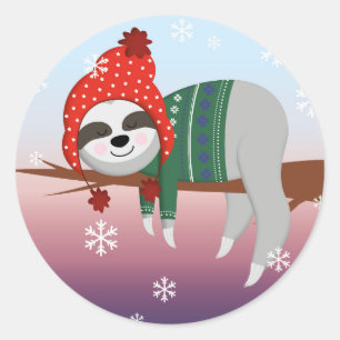 Sticker Rond Sloth