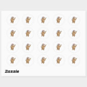 Sticker Rond Sloth as Bride with Veil (Feuille)