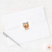 Sticker Rond Sloth Christmas (Enveloppe)
