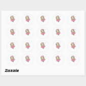 Sticker Rond Sloth Est En Train De Danser Ballet De Mignonnes F (Feuille)