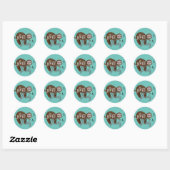 Sticker Rond Sloth et Steady (Feuille)