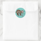 Sticker Rond Sloth et Steady (Sac)
