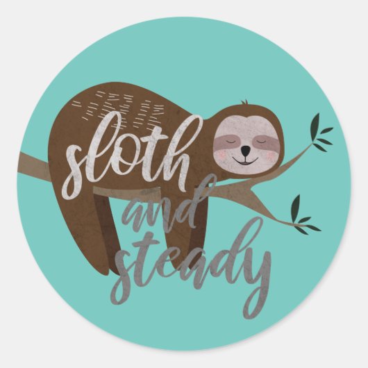 Sticker Rond Sloth et Steady (Devant)