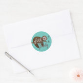 Sticker Rond Sloth et Steady (Enveloppe)