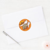 Sticker Rond Sloth Halloween (Enveloppe)