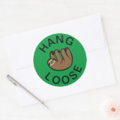 Sticker Rond Sloth Hang Loose (Enveloppe)