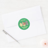 Sticker Rond Sloth Koala Duck Party Animal Anniversaire de enfa (Enveloppe)