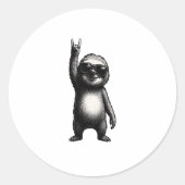 Sticker Rond Sloth Rocking Dance (Devant)