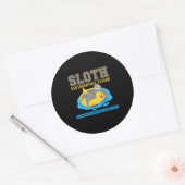 Sticker Rond Sloth Swim Team Swim Team Funny Cadeau (Enveloppe)