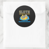 Sticker Rond Sloth Swim Team Swim Team Funny Cadeau (Sac)