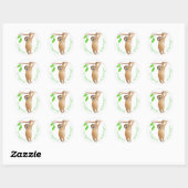 Sticker Rond Sloth Tree Huggers sont les meilleurs huggers (Feuille)