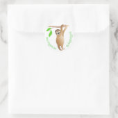 Sticker Rond Sloth Tree Huggers sont les meilleurs huggers (Sac)