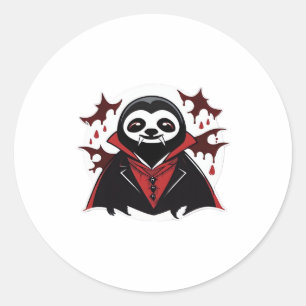 Sticker Rond Sloth vampire Classic T-Shirt_1