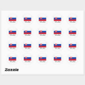Sticker Rond Slovaquie - Conception du drapeau (Feuille)