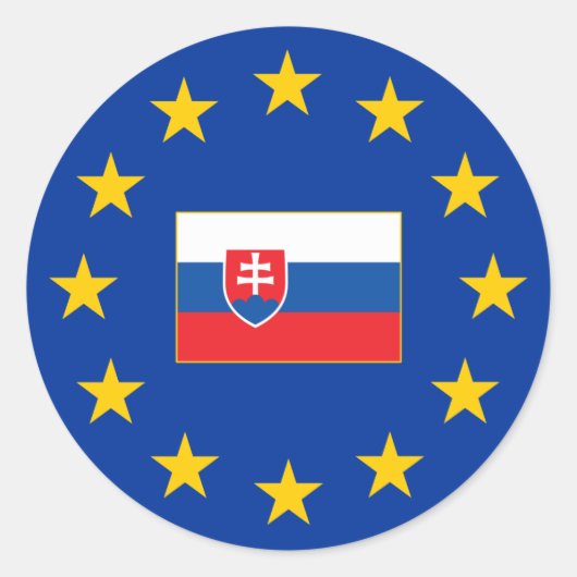 Sticker rond Slovaquie de l'Union européenne (Devant)
