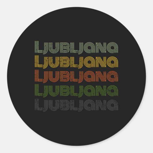 Sticker Rond Slovénie 70'S Ljubljana (Devant)