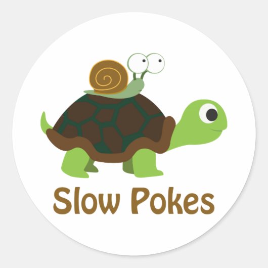 Sticker Rond Slow Pokes (Devant)