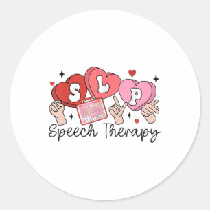 Sticker Rond Slp Valentines Discours de la Journée Langue Patho