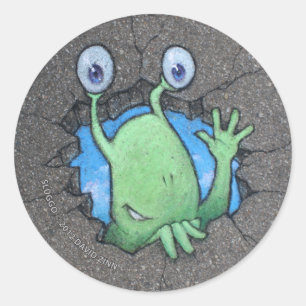 Sticker Rond Sluggo traverse