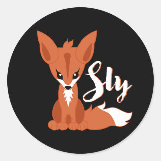 Sticker Rond Sly Fox
