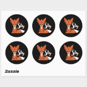 Sticker Rond Sly Fox (Feuille)