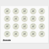 Sticker Rond Small Vegan Home Bakery Made with Love Pattern (Feuille)