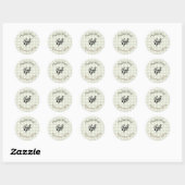 Sticker Rond Small Vegan Home Bakery Thank You Pattern (Feuille)
