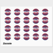 Sticker Rond SMART 1 2024 Rouge et Bleu (Feuille)