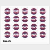Sticker Rond SMART 2024 Rouge et Bleu (Feuille)