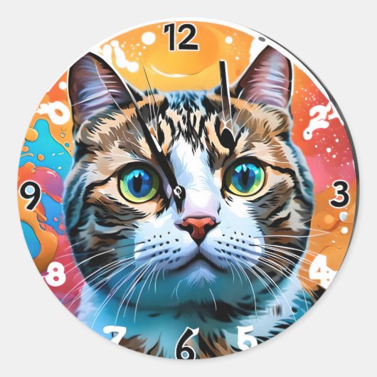 Sticker Rond Smart Cat Watch (Devant)