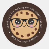 Sticker Rond Smart Cookie Enseignant Merci Cadeau appréciation (Devant)