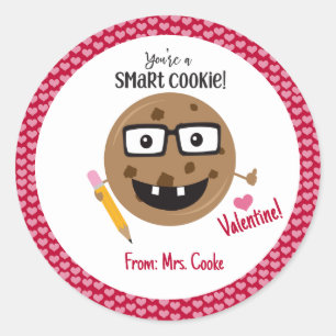 Sticker Rond Smart Cookie Salle de classe Nerd Enseignant Enfan