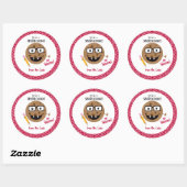 Sticker Rond Smart Cookie Salle de classe Nerd Enseignant Enfan (Feuille)